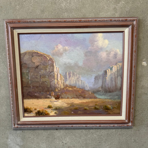 Southwest Impressionist Oil On Canvas Painting Signed By Mark Moran