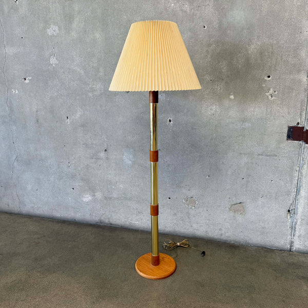 Vintage Pleated Shade Floor Lamp