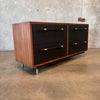 CB2 Oberlin Four Drawer Dresser w/Vegan Leather Front