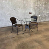 Iron & Leather Bistro Set