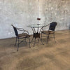 Iron & Leather Bistro Set