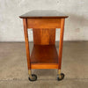 Mid Century Modern Walnut Wood Bar Cart