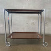 Mid Century Modern German Metal Folding Serving Cart