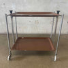 Mid Century Modern German Metal Folding Serving Cart