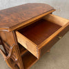 Antique Wood Magazine Holder Side Table