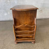 Antique Wood Magazine Holder Side Table