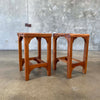 Pair Of Vintage Teak Bar Stools