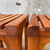 Pair Of Vintage Teak Bar Stools