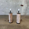 Pair of Salvaged Antique Pillar Lamps