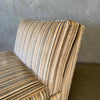 Pair of Vintage Slipper Chairs In Striped Velvet