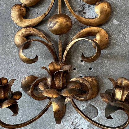 1950's Signed Salvadori Gilted Candelabra Made in Italy