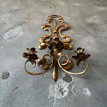 1950's Signed Salvadori Gilted Candelabra Made in Italy