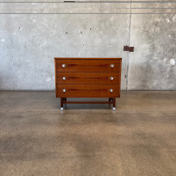 Mid Century Walnut & Rosewood Chest by Stanley, Circa 1960