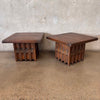 Vintage Arts And Crafts Style End Tables From Mexico