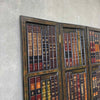 Vintage Leather Books Screen/Room Divider