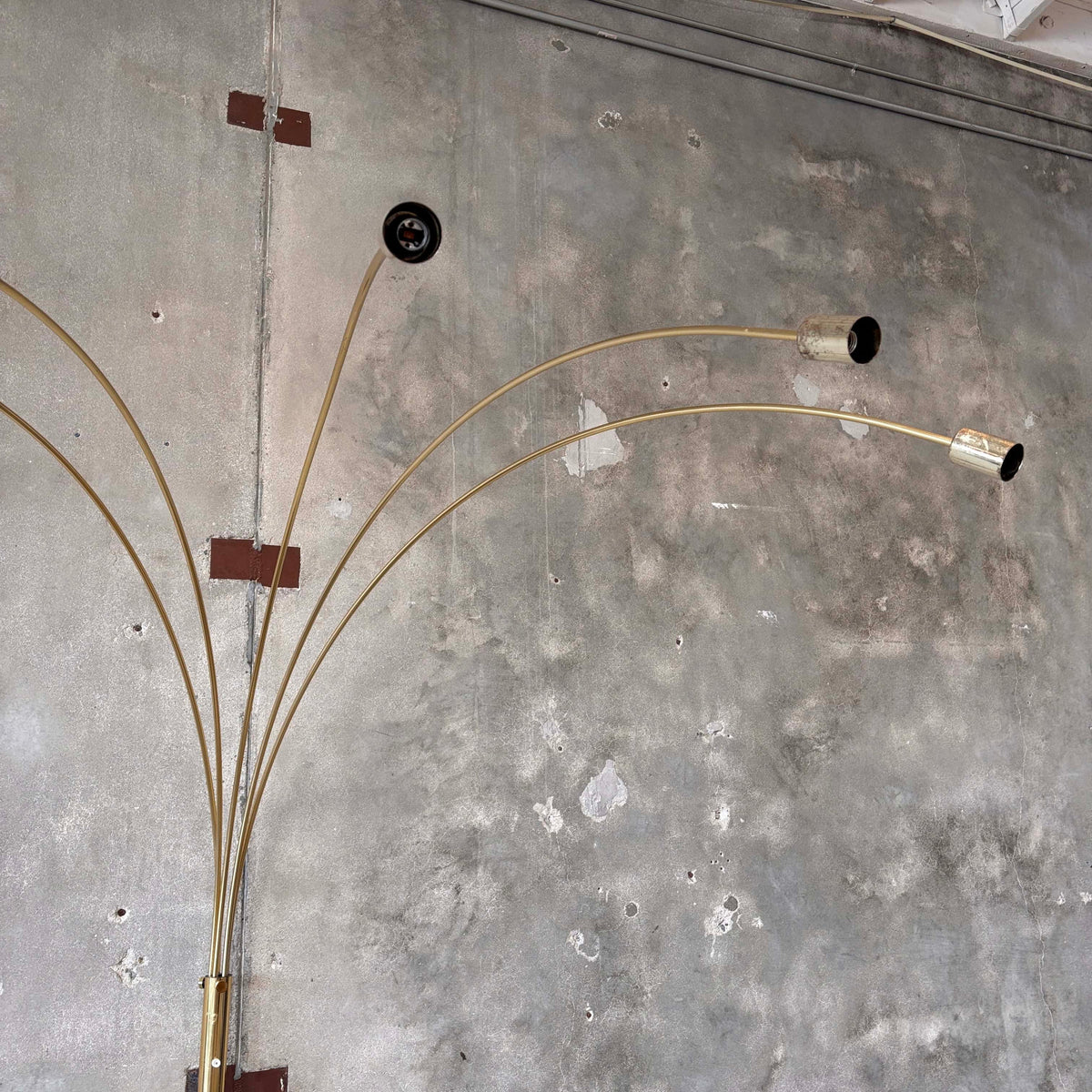 Mid Century Italian Five Arc Brass Floor Lamp
