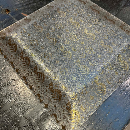 Vintage Georges Briard Gold Bent Glass Tray