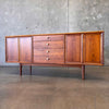 Vintage Walnut Drexel Declaration Double Bay Credenza / Sideboard