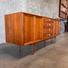 Vintage Walnut Drexel Declaration Double Bay Credenza / Sideboard