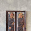 Vintage Embossed Copper Monks Plaque