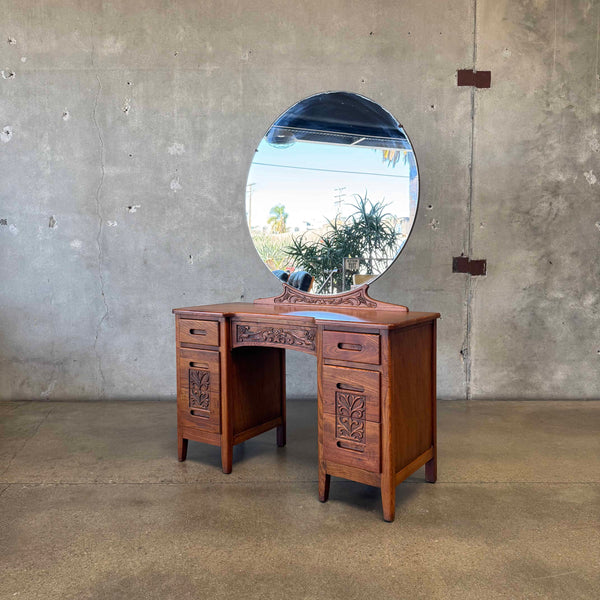 Vintage Angelus Co. Desk / Vanity With Mirror