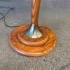 Pair of Oak Mid Century Floor Lamp