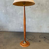 Pair of Oak Mid Century Floor Lamp