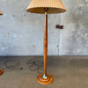 Pair of Oak Mid Century Floor Lamp