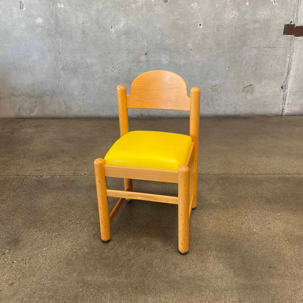 Hank Loewenstein Style Padova Chair With Yellow Leather