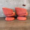 Pair of Makeva Swivel Lounge Chairs By Article