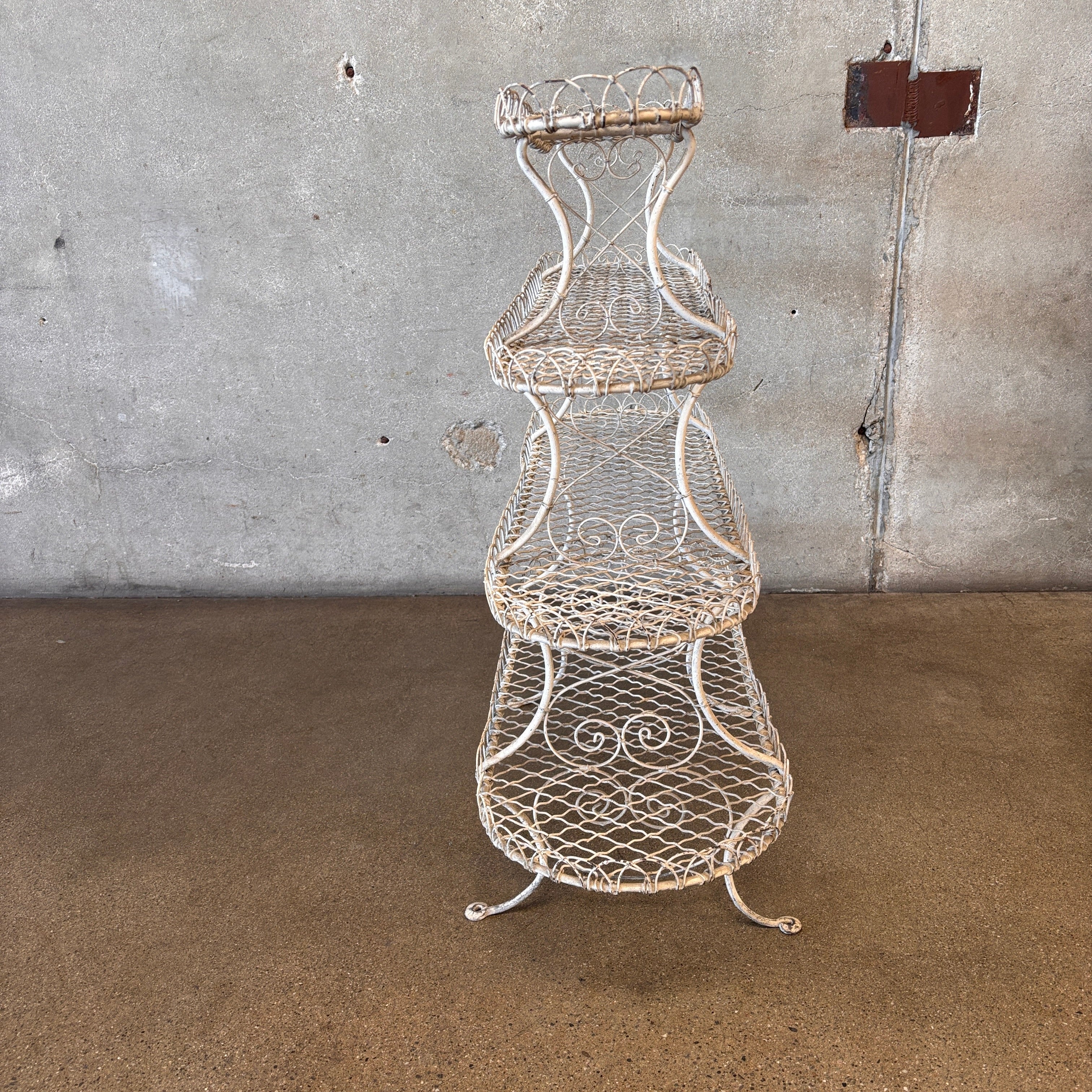 three tier plant pot Vintage Iron & Wire Three Tier Plant Stand