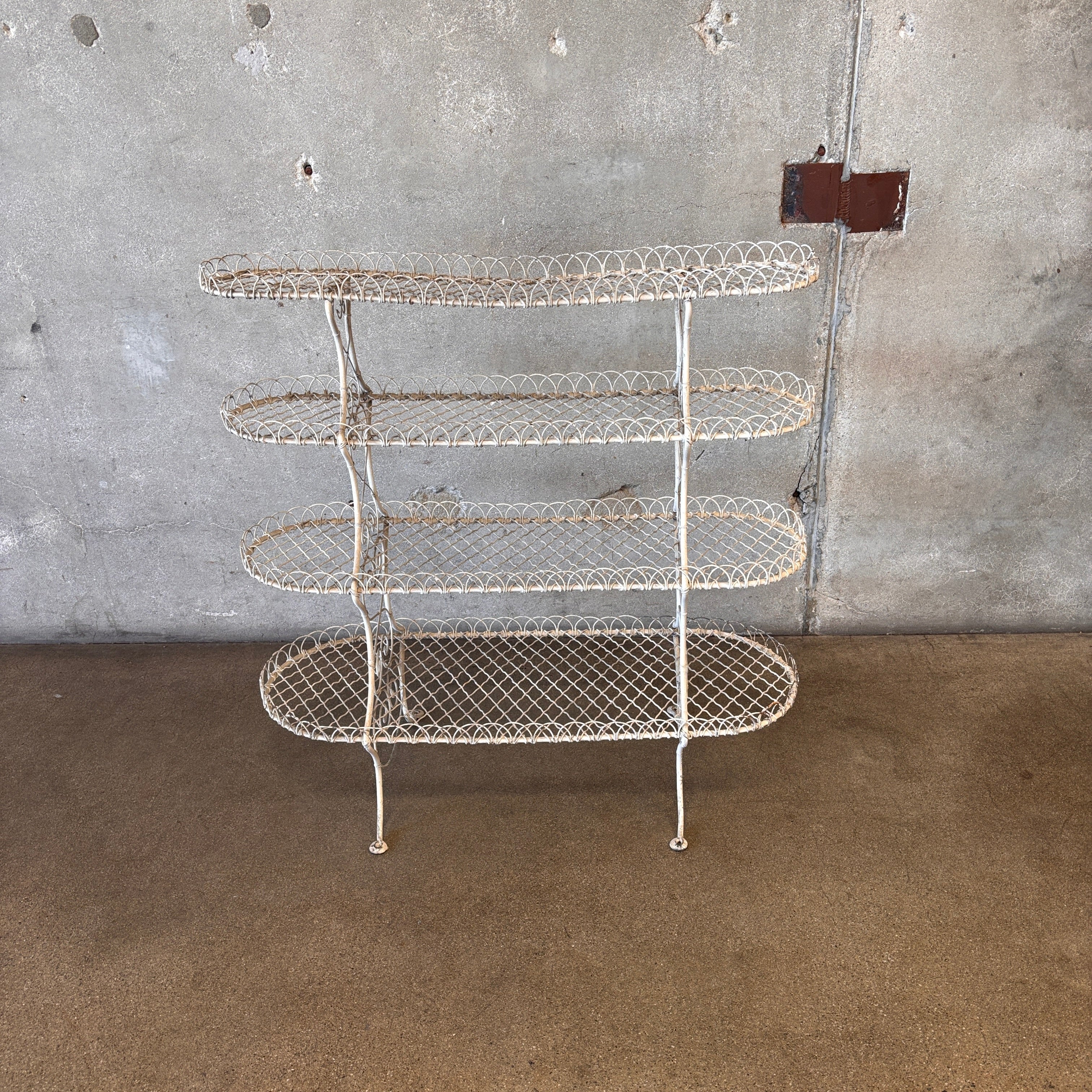 vintage plant pot holders Vintage Iron & Wire Three Tier Plant Stand