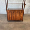 Mid Century Walnut & Rosewood Inlay Shelf Cabinet