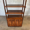 Mid Century Walnut & Rosewood Inlay Shelf Cabinet