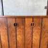 Mid Century Walnut & Rosewood Inlay Shelf Cabinet