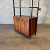 Mid Century Walnut & Rosewood Inlay Shelf Cabinet