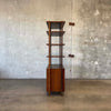 Mid Century Walnut & Rosewood Inlay Shelf Cabinet