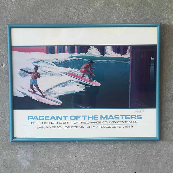 Signed Ken Austen "Pier Shot" Poster 1989 Pageant of the Masters Festival of Art