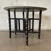 Vintage Asian Copper Top / Wood Folding Base Side Table