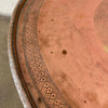 Vintage Asian Copper Top / Wood Folding Base Side Table