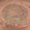 Vintage Asian Copper Top / Wood Folding Base Side Table