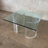 Post Modern Glass Top / Lucite Base Coffee Table