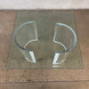 Post Modern Glass Top / Lucite Base Coffee Table