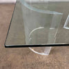 Post Modern Glass Top / Lucite Base Coffee Table