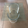 Post Modern Glass Top / Lucite Base Coffee Table