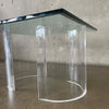 Post Modern Glass Top / Lucite Base Coffee Table