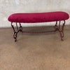 1920's Iron Carved Vanity Bench - New Upholstery