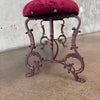 1920's Iron Carved Vanity Bench - New Upholstery