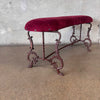 1920's Iron Carved Vanity Bench - New Upholstery