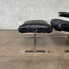 1970s Richard Hersberger Leather Lounge Chair & Ottoman